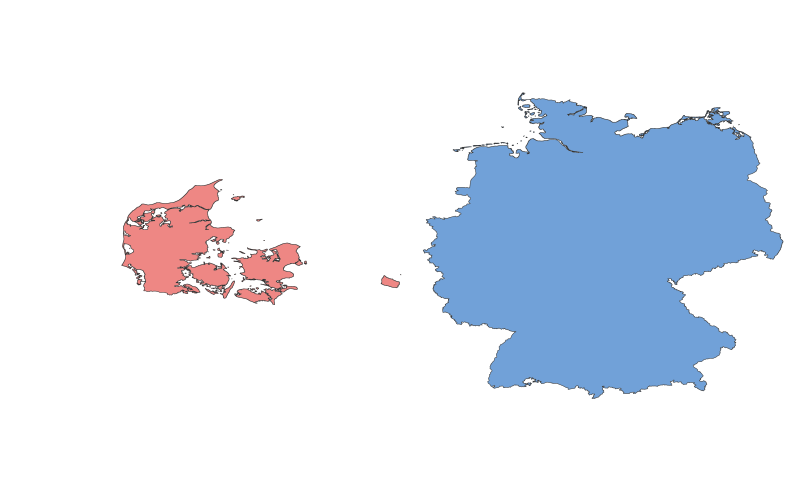 Denmark vs. Germany: A Geographical Comparison
