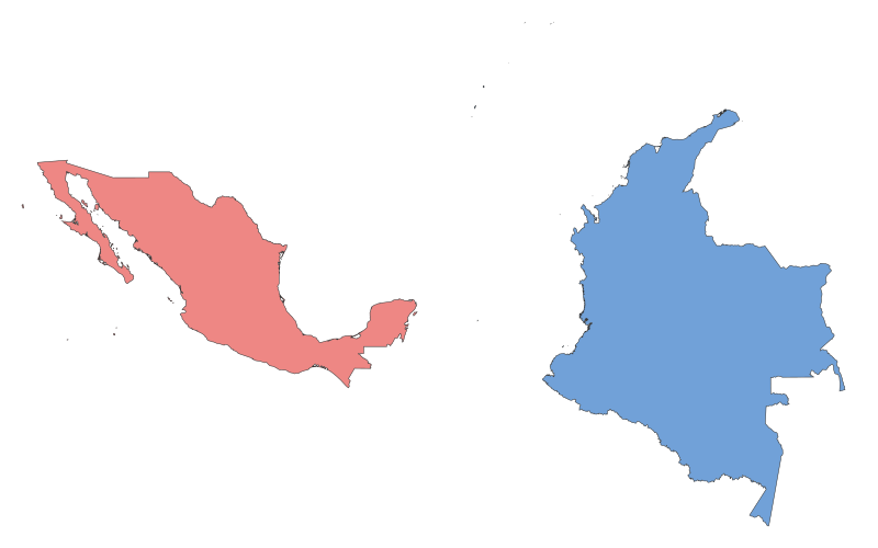 Mexico vs. Colombia: A Geographical Comparison